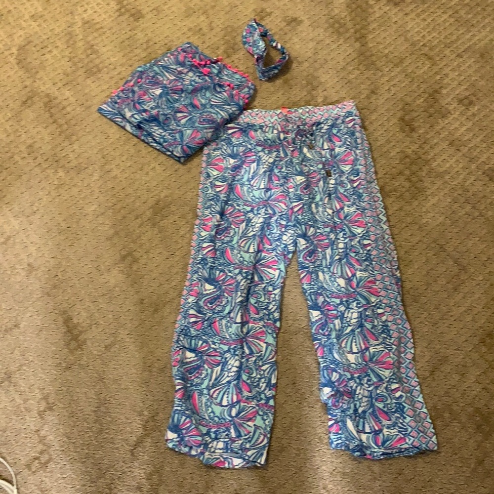 Lilly Pulitzer Set! Pants, scarf, headband